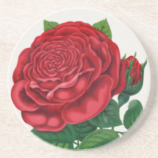 Rose Print Rochester Lithographing and Printing Co Coaster