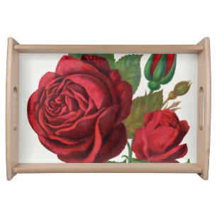 Rose Print Rochester Lithographing and Printing Co Serving Tray