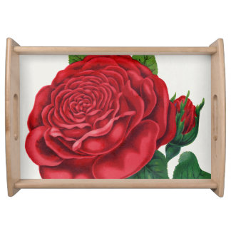 Rose Print Rochester Lithographing and Printing Co Serving Tray