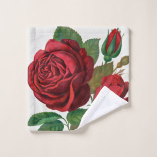 Rose Print Rochester Lithographing and Printing Co Wash Cloth