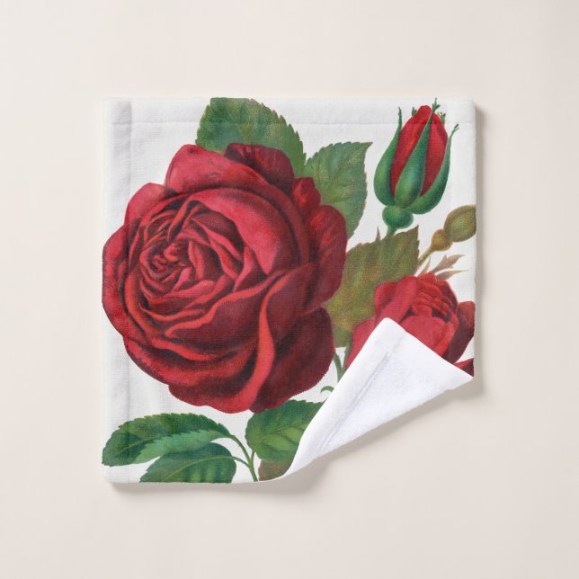 Rose Print Rochester Lithographing and Printing Co Wash Cloth (Wash Cloth)