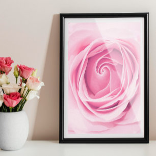 Rose Print, rose wall art, Pink flower printable P Poster