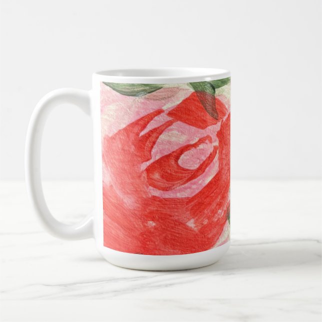 Rose Printed Coffee Mug (Left)