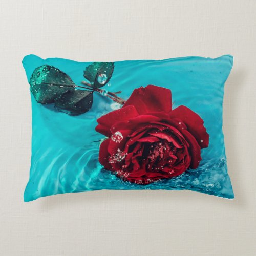 Rose printed on a pillow