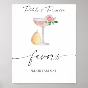 Rose prosecco - bridal favors please take one  poster