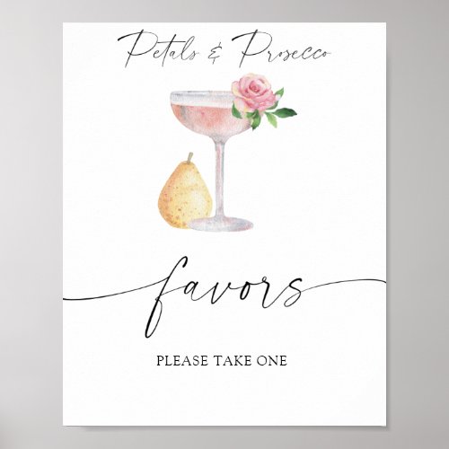 Rose prosecco _ bridal favors please take one  poster