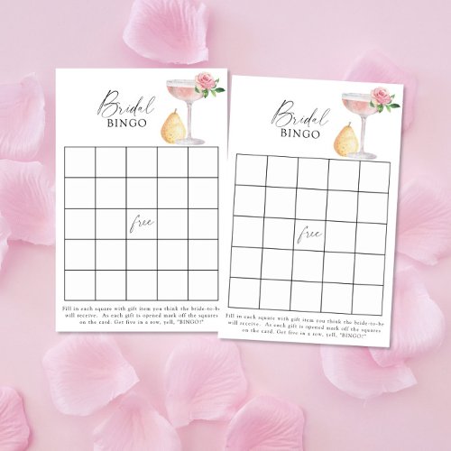 Rose prosecco _ Bridal shower bingo game