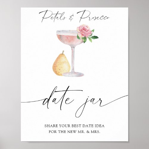 Rose prosecco _ date night ideas Date jar bridal Poster