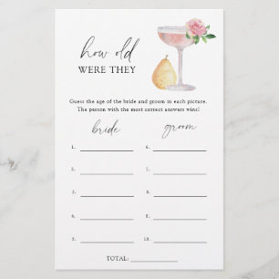 Rose Prosecco - How old were they bridal game