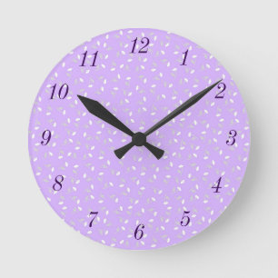 Rose Purple Round Wall Clock