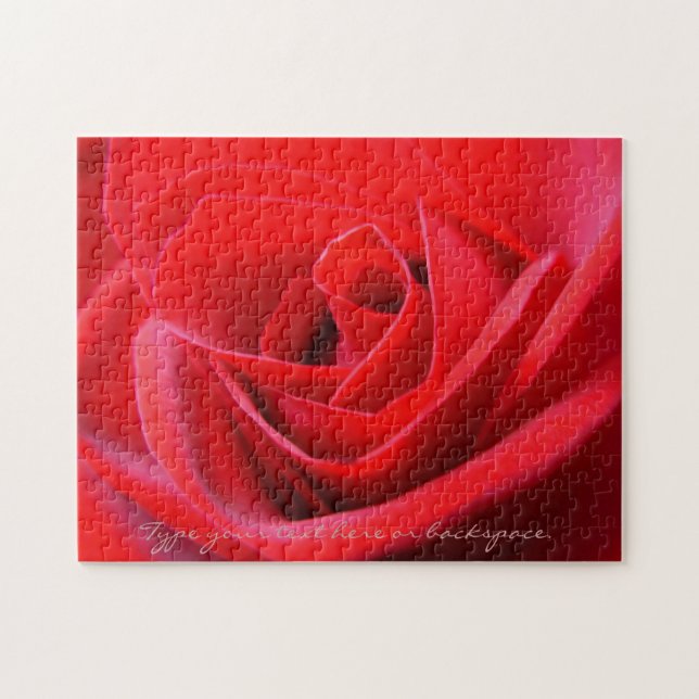 Rose Puzzle Personalized Red Rose Puzzles (Horizontal)