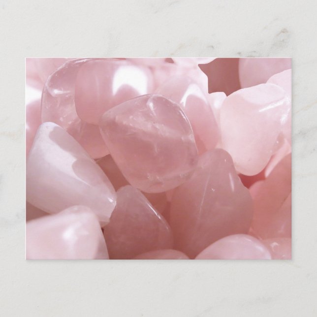 Rose Quarts spiritual pink love crystal postcard (Front)