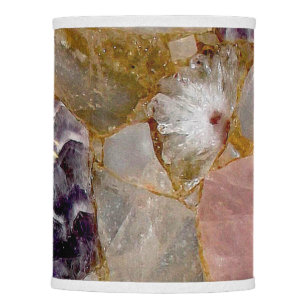 Rose Quartz Amethyst  Lamp Shade