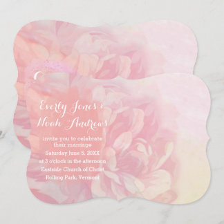 Rose Quartz and Lavender Watercolor Wedding Invitation