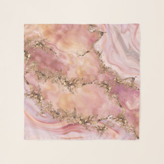 Rose quartz and pastel pink marble scarf