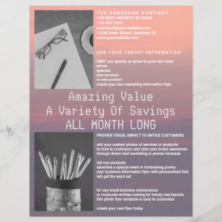 Rose Quartz And Serenity Pink Purple 2 Photo Flyer