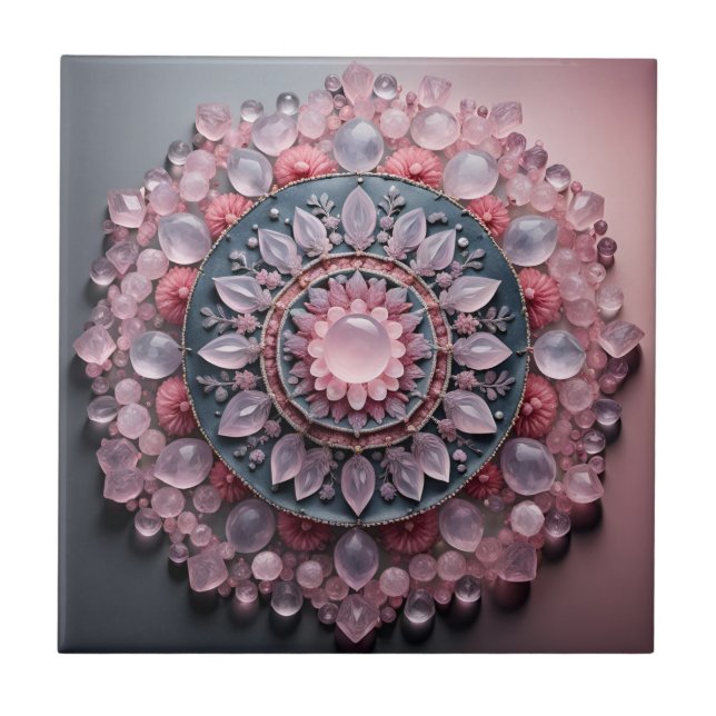 Rose Quartz Ceramic Tile (Front)