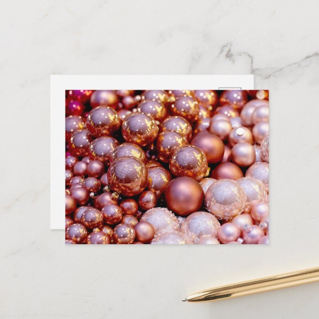 Rose Quartz Christmas Postcard (Front/Back In Situ)