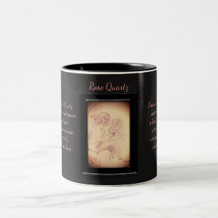 Rose Quartz Crystal Fairy Two-Tone Coffee Mug
