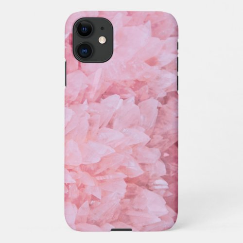 Rose Quartz Crystal  iPhone 11 Case