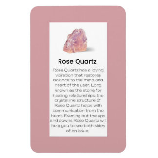 Rose Quartz Crystal Meaning Jewelry Display Sign Magnet