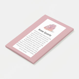 Rose Quartz Crystal Meaning Jewelry Display Sign Post-it Notes