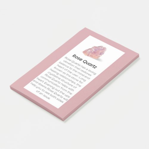 Rose Quartz Crystal Meaning Jewelry Display Sign Post_it Notes