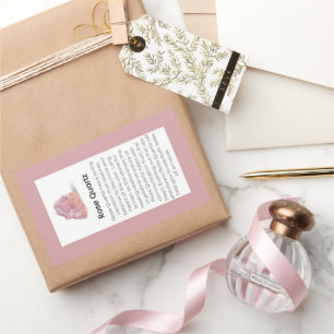 Rose Quartz Crystal Meaning Jewelry Package Label