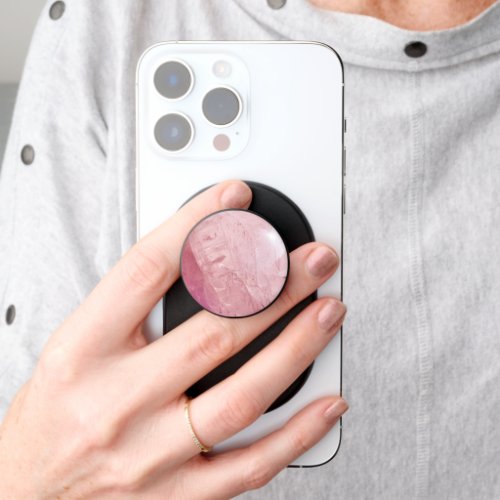 Rose Quartz Crystal Moon Cute Pink PopSocket