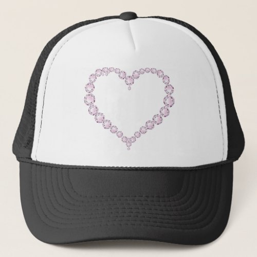 Rose Quartz Gem Heart Trucker Hat