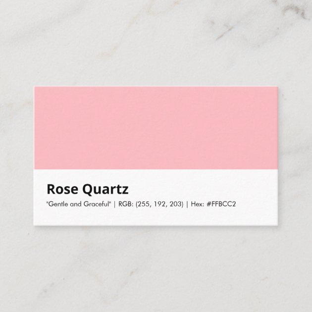 Private: Rose Quartz | “Gentle and Graceful” Color Business Card