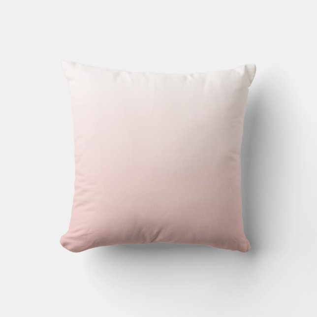 Rose Quartz Gradient Throw Pillow (Front)
