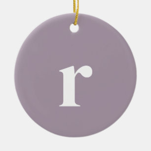Rose Quartz Initial Letter Trendy Minimalist Ceramic Ornament