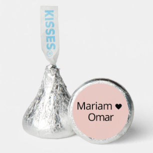 Rose Quartz Just Married Heart Chocolate Wedding Hershey®'s Kisses®