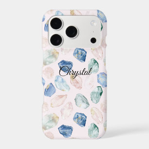 Rose Quartz Lapis Lazuli Crystals iPhone 17 Pro Case