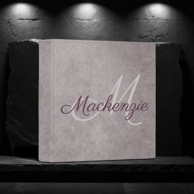 Rose Quartz Matte | Dusty Mauve Pink Monogram Binder (Creator Uploaded)