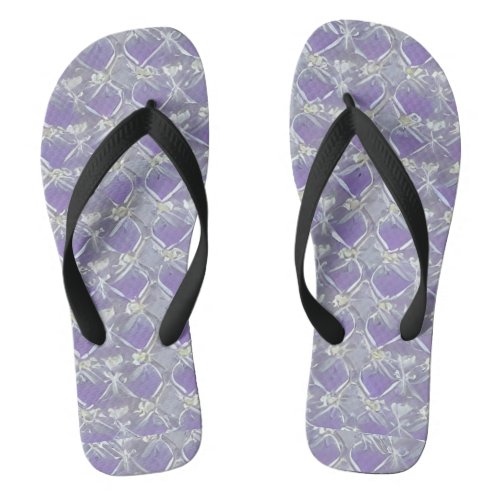 rose quartz periwinkle violet gray flip flops