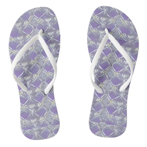 rose quartz periwinkle violet gray flip flops