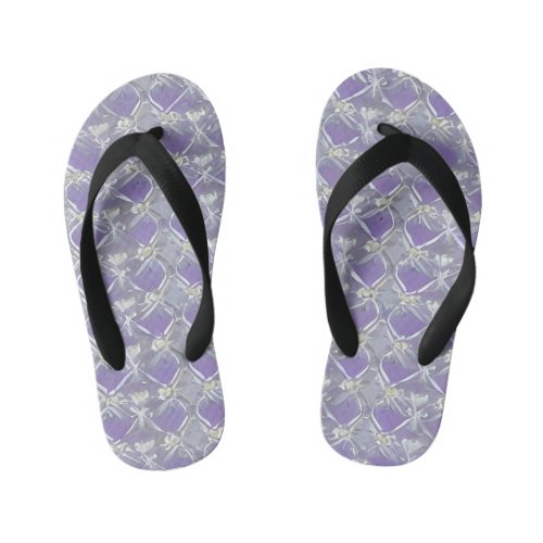 rose quartz periwinkle violet gray kids flip flops