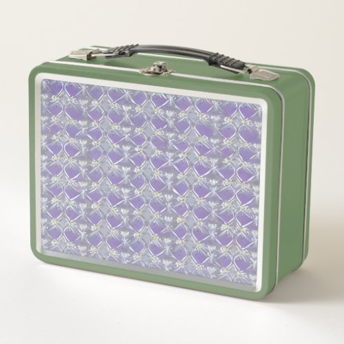 rose quartz periwinkle violet gray metal lunch box