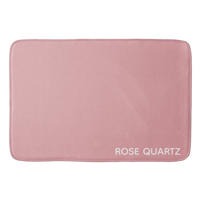 Rose Quartz pink color name Bath Mat (Front)
