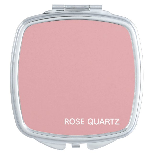 Rose Quartz pink color name Compact Mirror (Front)