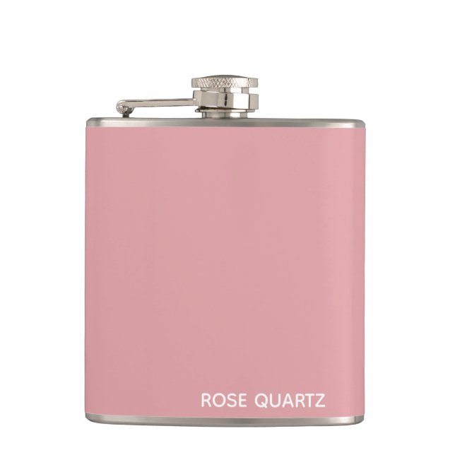 Rose Quartz pink color name Flask (Front)