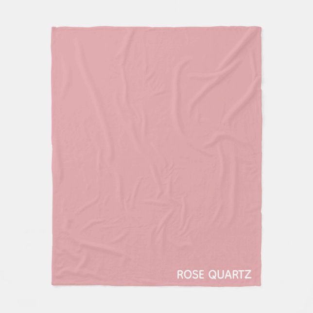 Rose Quartz pink color name Fleece Blanket (Front)