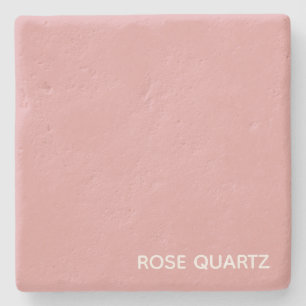 Rose Quartz pink color name Stone Coaster