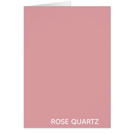 Rose Quartz pink colour name Cards (Front)
