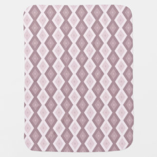 Rose quartz pink diamond pattern baby blanket