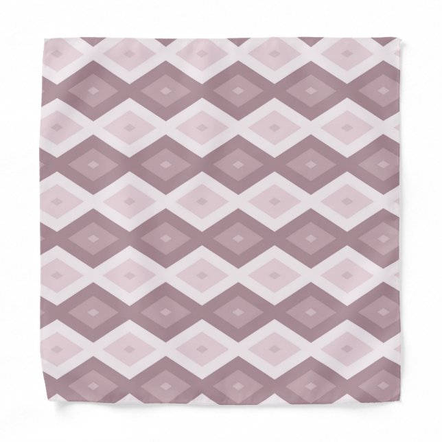Rose quartz pink diamond pattern bandana (Front)