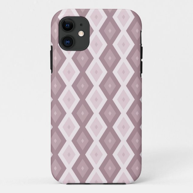 Rose quartz pink diamond pattern Case-Mate iPhone case (Back)