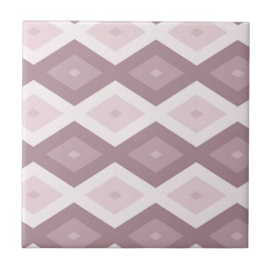 Rose quartz pink diamond pattern ceramic tile